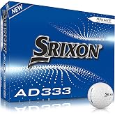 Srixon AD333 Golf Ball, Men, White, 12 Balls