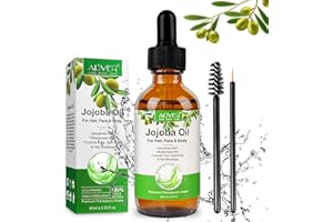 CCKULOOB Olio di Jojoba Biologico 60ml, 100% Puro, Naturale e Pressato a Freddo per la cura di pelle, capelli, viso, barba