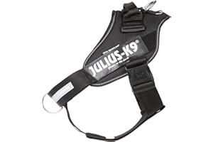 Julius-K9, IDC Powerharness, Dog Harness with Front Control Y-Belt, Size: XL/2, Black