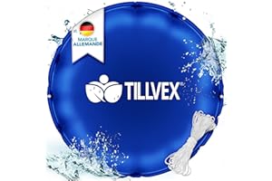 tillvex® Coussin de piscine pour l'hiver XXL rond 400 cm | Coussin d'air avec kit de réparation - Coussin d'hiver avec valve de sécurité - Double couture