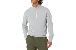 Amazon Essentials Sweat-Shirt à Col Montant, à Fermeture Éclair 3/4, en Tissu Éponge French Terry Léger Homme