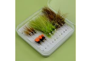 YAZHIDA | Fly Fishing Fly Fishing Set | Dry Fly | Wet | Nymph | One Mini Fly Box |