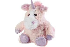 Warmies Junior Peluche Unicorno Rosa Scintillante, Orsacchiotto Completamente Riscaldabile e Appesantito Leggermente Profumato con Lavanda Francese Essiccata