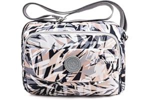 tuokener Borsa a Spalla Borsetta Donna Tracolla in Nylon Impermeabile da Viaggio Crossbody Bag Waterproof (Multicolor)