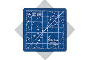 The Quilted Bear Alfombrilla de corte giratoria, 17,78 x 17,78 cm, cuadrada, autorreparable, giratoria de 360°, con innovador mecanismo de bloqueo para acolchar y coser, tu elección de tamaño y color