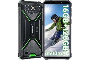 OUKITEL G3 Telephone Portable Incassable - 16GB+128GB(1TB) Batterie 6300mAh Smartphone Incassable Écran 6" HD+ IPS Corning Glass 5 Android 14, 13MP+5MP IP68/69K Dual 4G SIM/Jack 3,5mm/OTG/GPS/Face ID