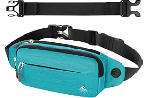 Gisdanchz Gürteltasche Bauchtasche Damen Herren wasserdichte Klein Bauchtasche Hüfttasche Handy Fanny Pack Waist Bag Bum Belt Bags Festival Tasche für Reise Wandern Hundetraining, Pfauengrün