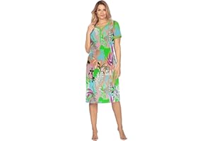 e.Femme® Damska koszula nocna z krótkim rękawem Monika 1082 ze 100% bawełny