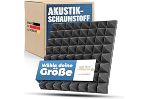 saarschaum • Acoustic Foam 100 x 200 x 7 cm • Pyramid Foam Sound Insulation • Convoluted Foam • Acoustic Panels for Sound Insulation