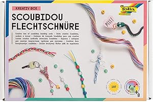 GLOREX- Folia Kit Complet Cordonnets à tresser, 9073019, Multicolore