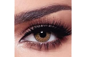 FAMELENSES BELLA 1-DAY farbige Kontaktlinsen RADIANT HAZELNUT (Dioptrien -0.00) – 10x stark deckende Tageslinsen, Natürliche Farblinsen in Haselnussbraun, perfekt für dunkle Augen, ohne Stärke