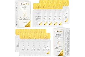‎XXL LASHES 2x10 Wimpernlifting Lotionen für Wimpernwelle, Wimpernlaminierung, Augenbrauen-Laminierung, 10x Fast Perm- und 10x Fixing Lotion, in sterilen Einweg-Sachets, kein Schwund, kein Haltbarkeits-Verlust