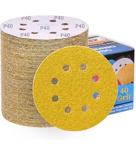 Kit Ponçage TTYSHIP - 2 Cales 125mm + 30 Feuilles Abrasives Grain 60-600 - Pour Bois Et Métal