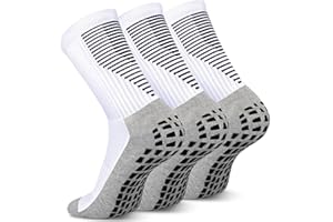 JUYANO 2/3/4 Paires Chaussette Football Antidérapante Hommes Femme Respirantes Anti Ampoules Chaussette Grip Football Chaussettes de Sports Basketball Trekking Handball Yoga Aptitude
