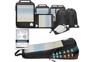 SAMFOLK Kompresyjne kostki do pakowania walizek, ultralekkie, 8 zestawów kostek do pakowania plecaka, wodoodporne organizery do pakowania bagażu, rozszerzalne kostki do pakowania akcesoriów podróżnych i