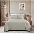 Tencel 100% natural ™ Lyocell 4 piece Bedding Set in Solid Colours (Beige, King (U.K. Standard))