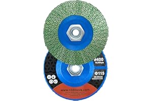 NBB Rueda de Láminas Diamantado Disco Muela Desbaste de Diamante hoja Copa de amolado Lijado Pulido para Cerámica Gres Porcelánico Piedra Granito Azulejos M14 brida para Amoladora Angular (115mm 400#)