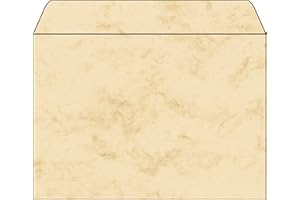 SIGEL DU203 Marbled envelopes, C5, 90 gsm, Beige, 25 Pieces