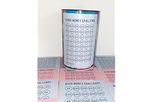 HANDMADE Money Tin Sticker Saving Challenge (BLUE, 1000)