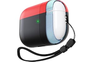 AUYUIIY Płynne silikonowe etui do AirPods Pro 2 (kabel USB-C/Lightning), trójwarstwowe, hybrydowe twarde etui ochronne, odporne na wstrząsy, kompatybilne z AirPods Pro 2 (czerwony/czarny)