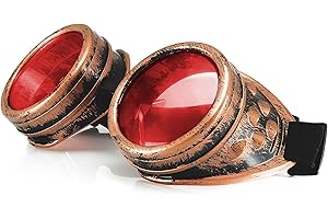 Lunettes de soudage style steampunk âge victorien – Pour gothique et cosplay – Avec piques et verres teintés Morefaz™ protection UV 400