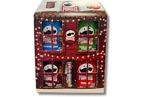 FUNTASY GIFTS Pringles Christmas House 4 Piece - Party Snack Pack - 4 x 40g Gift Pack Assorted Flavoured Crisps - Ideal for Christmas and Birthdays