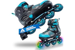 ‎APOLLO Apollo Champion, größenverstellbare Inliner für Jungs und Mädchen ab Größe 31, für Damen und Herren bis Größe 42, hochwertige Inline Skates für Kinder und Erwachsene mit LED Rollen