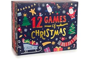 GUTTER GAMES 12 Games of Christmas - Family Board Game, Fun Christmas Games for Families, Kids, Adults - Perfect Christmas Eve Box Fillers, Stocking Fillers for a Festive Christmas Party