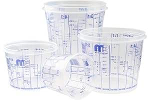 Craft-Equip MP Lackmischbecher mit Skala in verschiedenen Größen und Mengen (10 Stück Mischbecher in 750ml)
