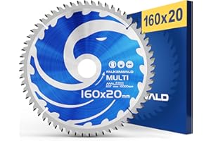 FALKENWALD - Disco sierra circular 160 x 20 mm - Disco de Corte compatible con Sierra Tronzadora y Sierra Circular de Bosch & Makita