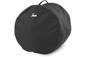 XDrum Classic Drumbag, Schlagzeugtasche für Bass Drum Größe 20"x18" (Durchmesser: 20", Tiefe: 18", wasserabweisend, Innenpolsterung, stabiler Tragegriff) Schwarz