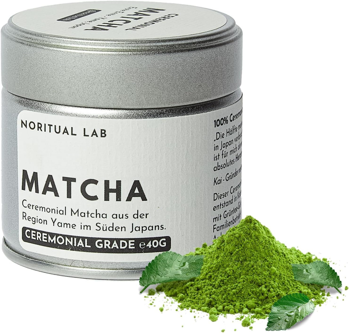 Matcha Ceremonial Matcha - Matcha pur en poudre du Japon - Qualité cérémoniale - Thé vert matcha original - Première récolte - 100 % naturel et testé en laboratoire