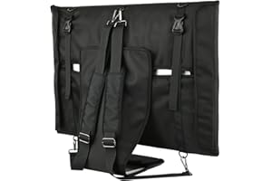 CaSZLUTION Tragetasche für Apple iMac 68.6 cm (27 Zoll) Desktop-Computer, All-in-One Stoff-Monitor-Staubschutzhülle, kompatibel mit iMac-Bildschirm und Zubehör, Schwarz