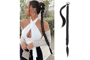 Wekuw Kucyk do przedłużania włosów (czarny) Naturalne warkocze do przedłużania włosów sztuczne włosy kucyk