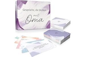 Inovida Gespräche mit Oma als Kartenspiel für Familienbindung – 100 Fragen über Gefühle, Erinnerungen und Träume – Oma und Ich – Oma Erzähl doch Mal – Oma Geschenk Geburtstag – Geschenke für Oma