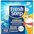 Fresh Step Extreme Scented Litter with the Power of Febreze, Clumping Cat Litter Mountain Spring, 14 Pounds (Package May Vary)