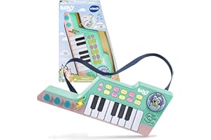 VTech - Teclado-Guitarra de Bluey, Piano y Guitarra interactiva 2 en 1, Elige Entre 10 Instrumentos y Sonidos, CREA Tus propias melodías, Regalo niños +3 años, Versión ESP