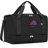 VSNOON Ryanair Airplane Cabin Bag 40x30x20, 24L Travel Bag, Black | Waterproof Foldable Travel Bag with Shoes Pocket and Wet