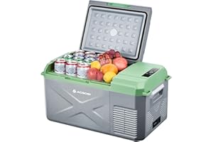 AAOBOSI 17L Nevera Portatil,Nevera Camion,con Modos MAX y Eco Nevera Portátil,Nevera de Coche,Nevera Coche 12/24V DC Y 100-240V AC,para Coche y Cami