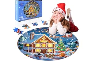 KISPATTI Puzzle di Natale per Bambini, 71 Pezzi di Carta, Educativo Infantile per 3-8 Anni, Regalo di Compleanno e Natale Adatto per Ragazze e Ragazzi