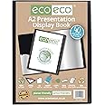 Eco-eco A3 Size 50% Recycled 40 Pocket Clear Presentation Display Book, Storage Case Portfolio