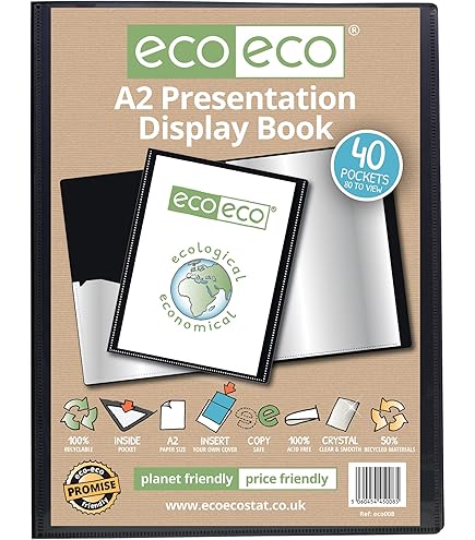 A2 Heavy Duty Binder With Plastic Sleeves 17 X 24 Inch Portfolio Folder With 30 Clear Sheet - View #3