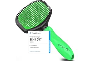 TESTURTEIL SEHR GUT Softbürste verbesserte Version **VERGLEICHSSIEGER** Katzenbürste, Hundebürste Pudel mit Schutznoppen für besonders empfindliche Tiere