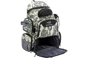 Bassdash Angelrucksack wasserabweisend leicht taktische Tasche Angelkoffer mit Rutenhalter und schützender Regenhülle