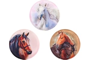 Belmil Patches mit Klettverschluss Set 3-teilig- kompatibel mit Schulranzen Comfy/Smarty/Mädchen Pferd (336/B Horses)