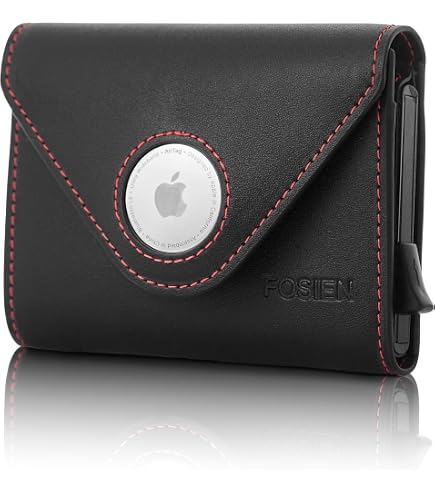 Portefeuille Homme LORZOR Avec Porte AirTag - Fermeture Magnétique 48N - Cuir Véritable - Protection RFID