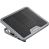 EUREKA ERGONOMIC Office Foot Rest Under Desk, Adjustable Footrest with Metal Frame Massage Surface, Foot Stool with 20 Degree