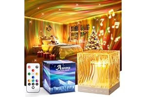 PIKOY Proiettore Stelle Soffitto, 18 Color Lampada Aurora Boreale, 15 Rumore Bianco Bluetooth Luce Notturna Bambini con Telecomando, proiettore soffitto Rotante Graduale, Led Lampada è un Regalo Speciale