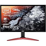 Acer KG241QSbiip Monitor Gaming FreeSync, 23,6", Display Full HD, 144 Hz, 165 Hz Overclock, 1 ms, 16:9, HDMI 2.0, DP 1.2…