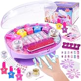 Kit Manucure Pour Enfant - Vernis Phosphorescent, Sèche-ongles, Autocollants - Cadeau Fille 6 à 12 Ans